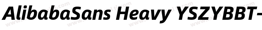 AlibabaSans Heavy YSZYBBT字体转换